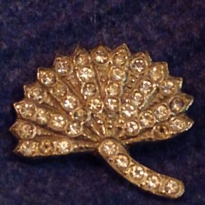 Art Deco Silver & Diamond Brooch, Old Clasp